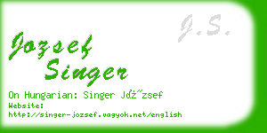 jozsef singer business card